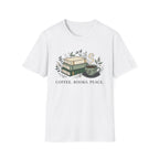 Coffee Books Peace T-Shirt