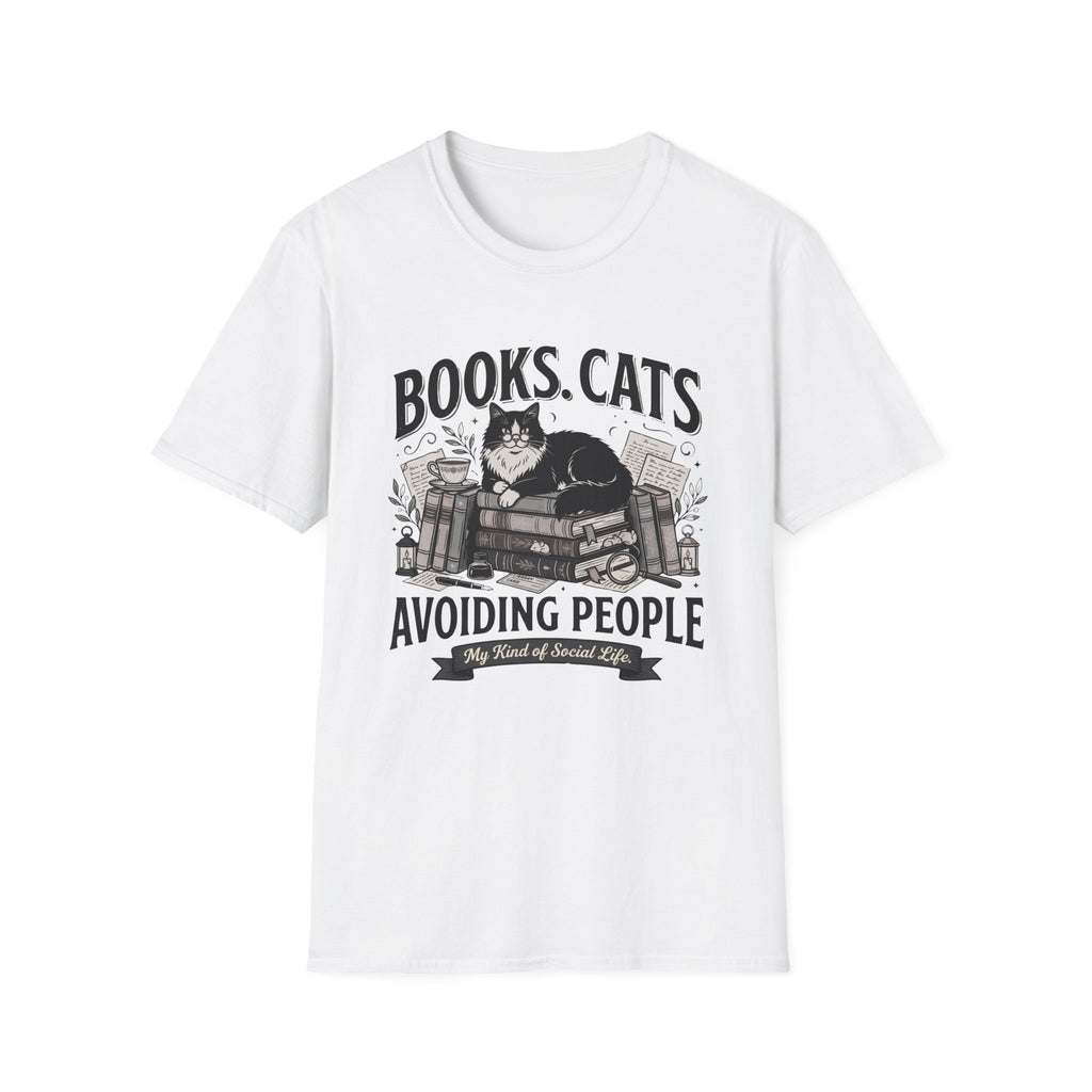 Books Cats Avoiding people T-Shirt