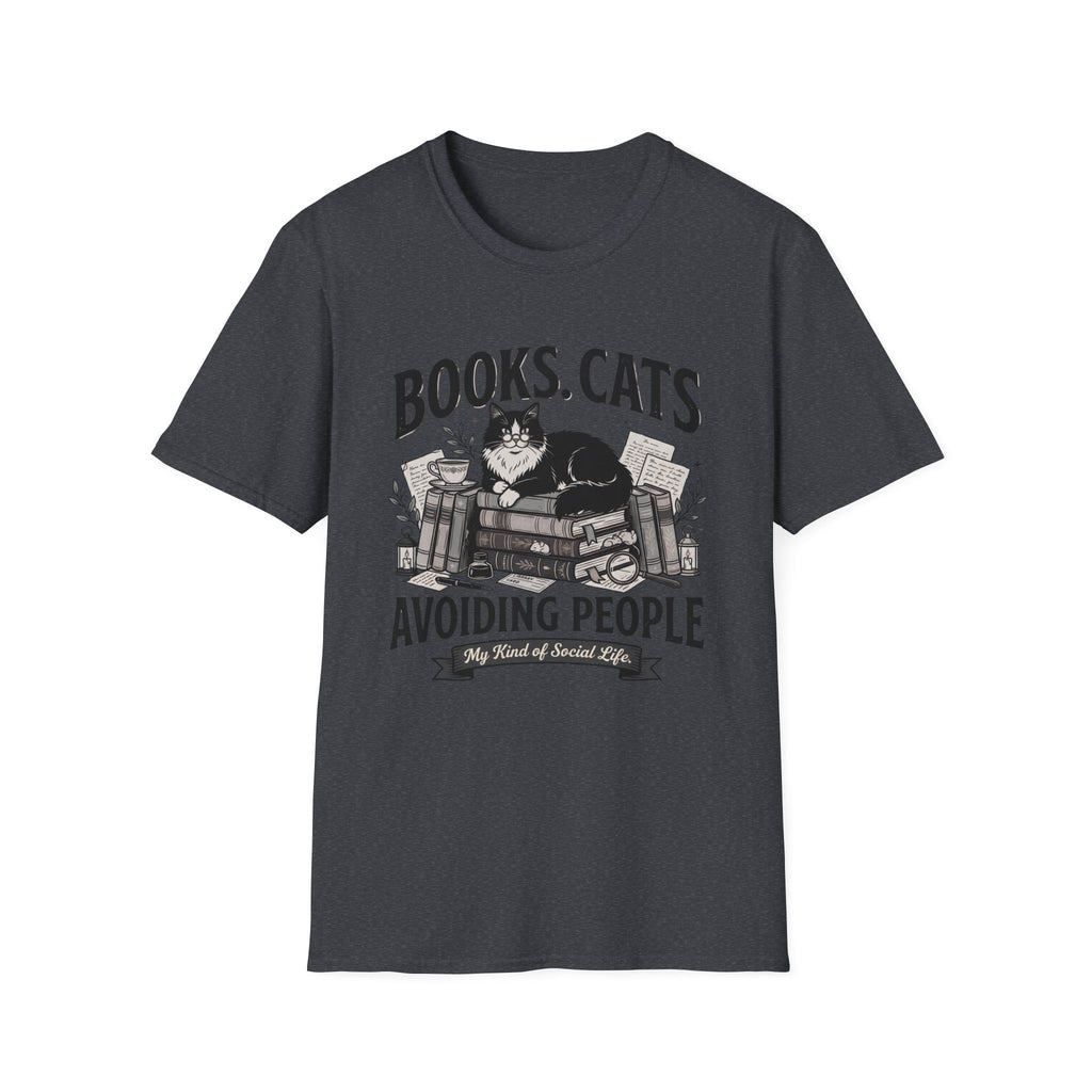 Books Cats Avoiding people T-Shirt