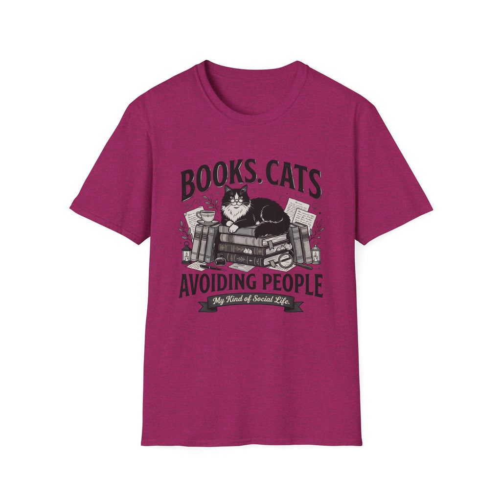Books Cats Avoiding people T-Shirt