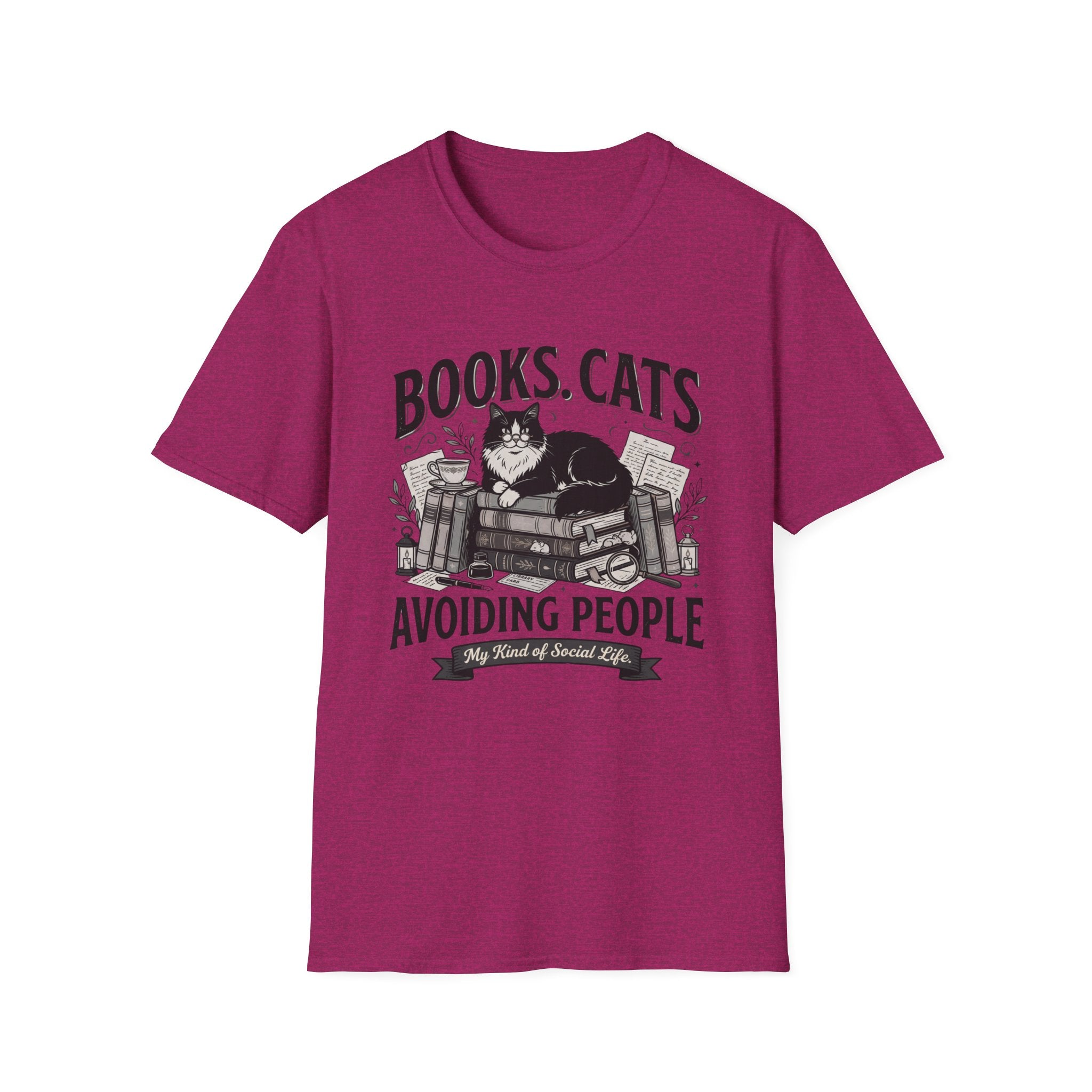 Books Cats Avoiding people T-Shirt
