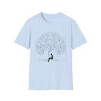 No Text - Man Reading under Tree T-Shirt