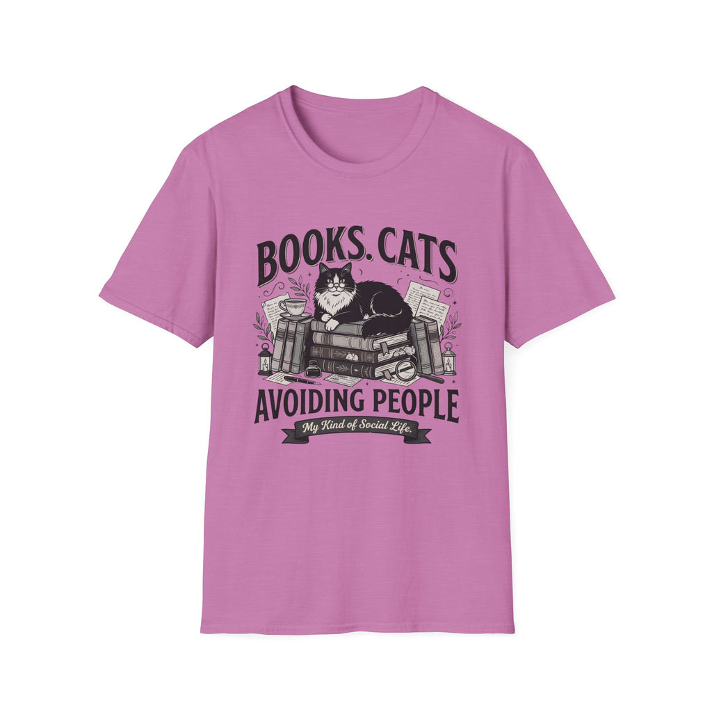 Books Cats Avoiding people T-Shirt