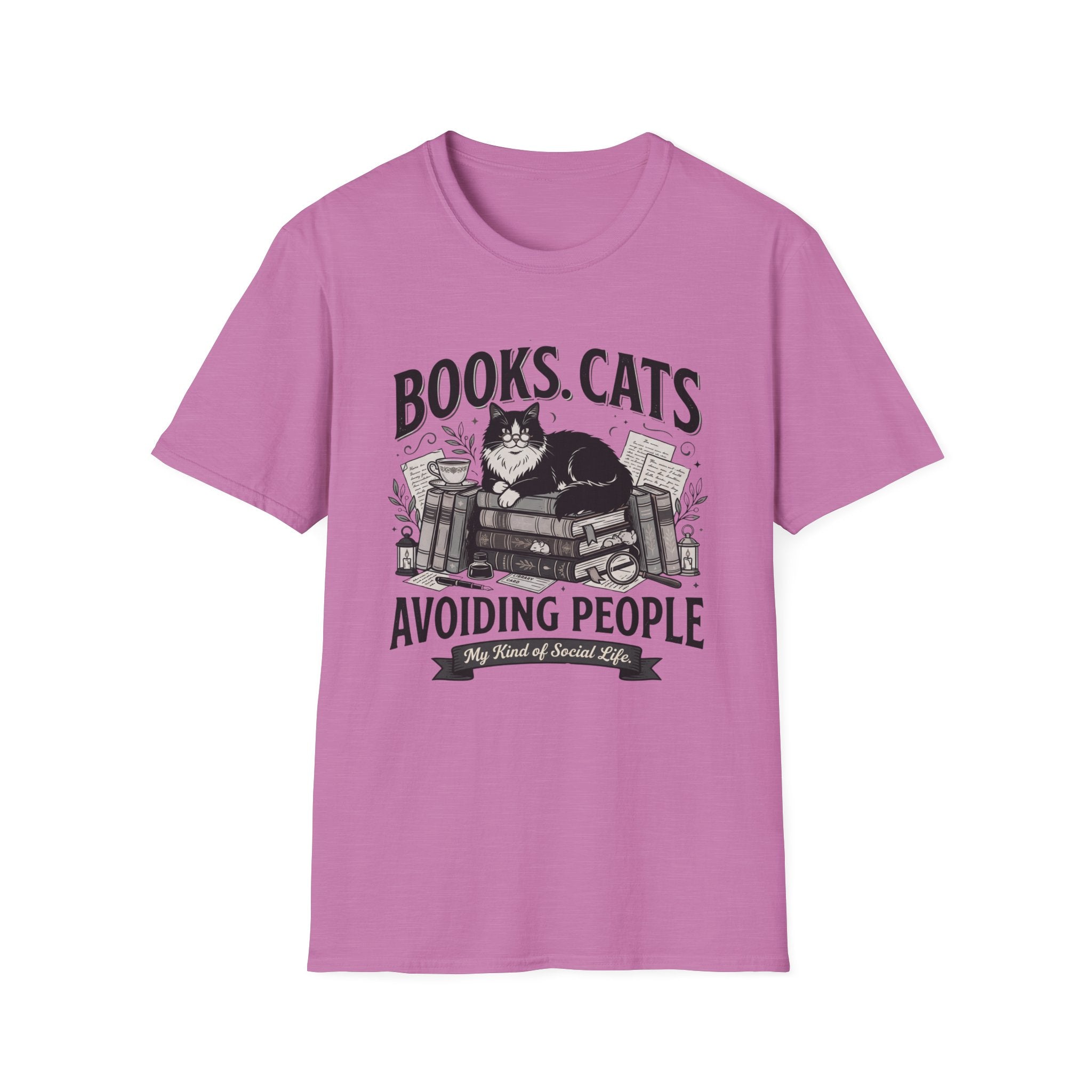 Books Cats Avoiding people T-Shirt