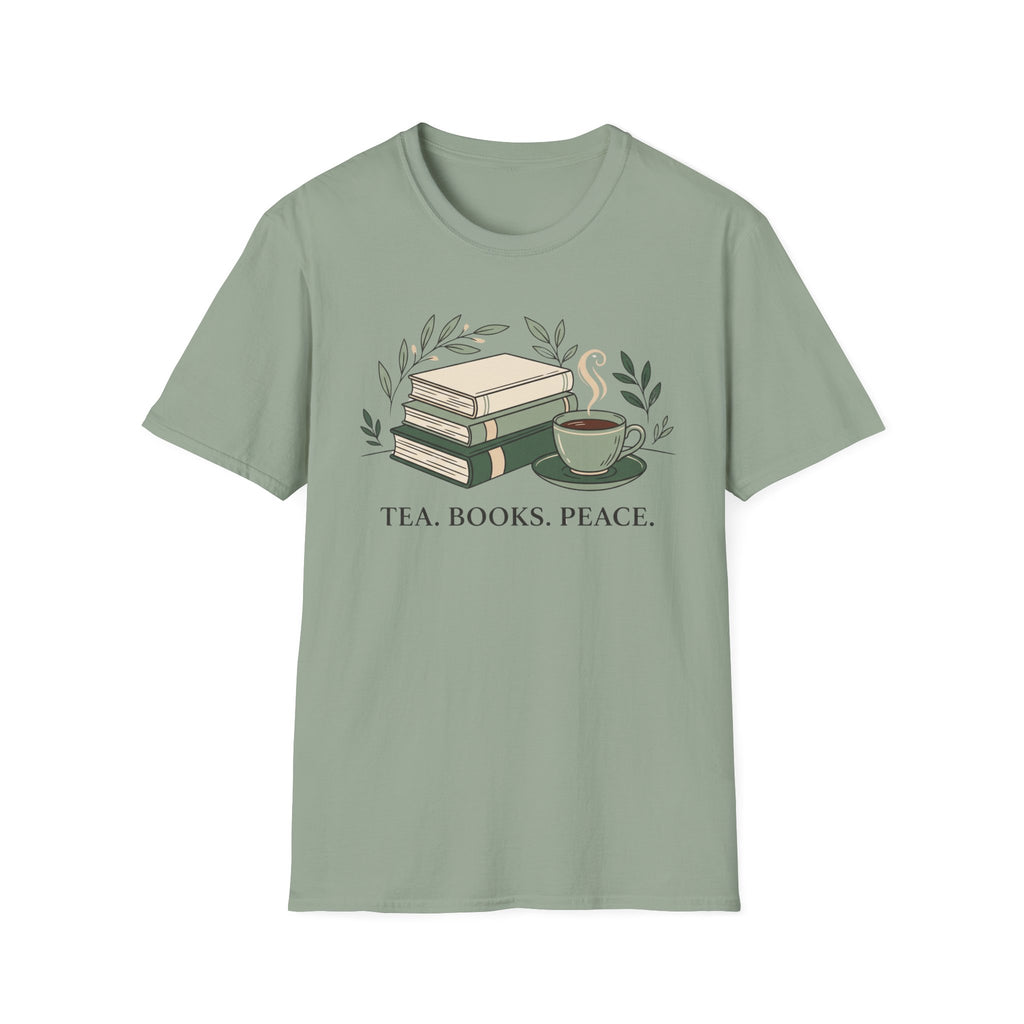 Tea Books Peace T-shirt