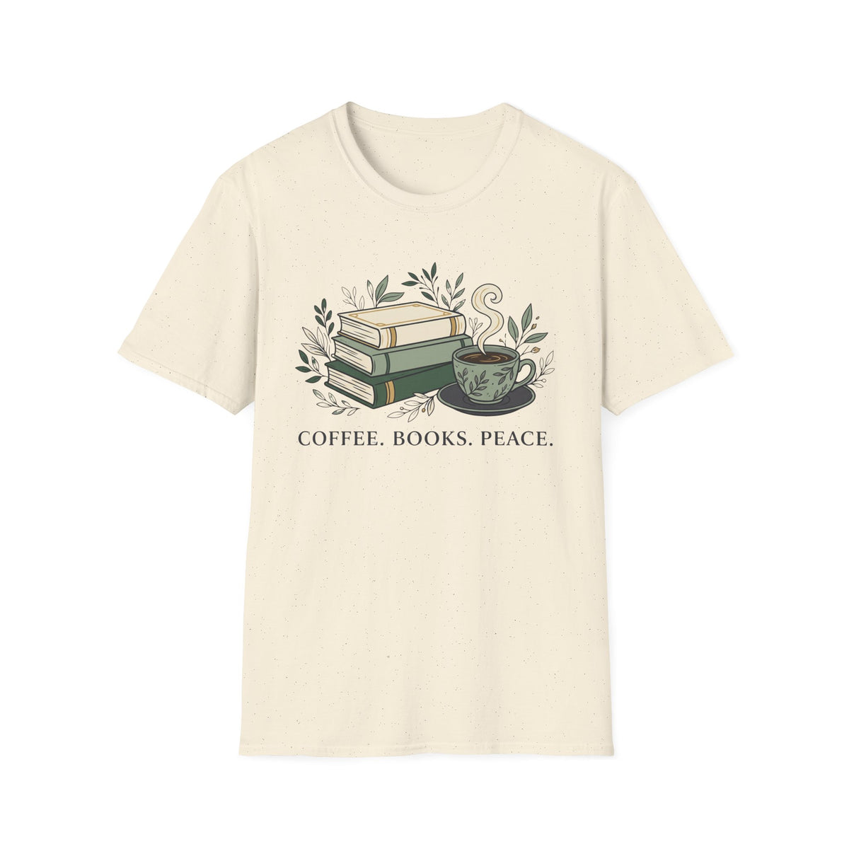 Coffee Books Peace T-Shirt