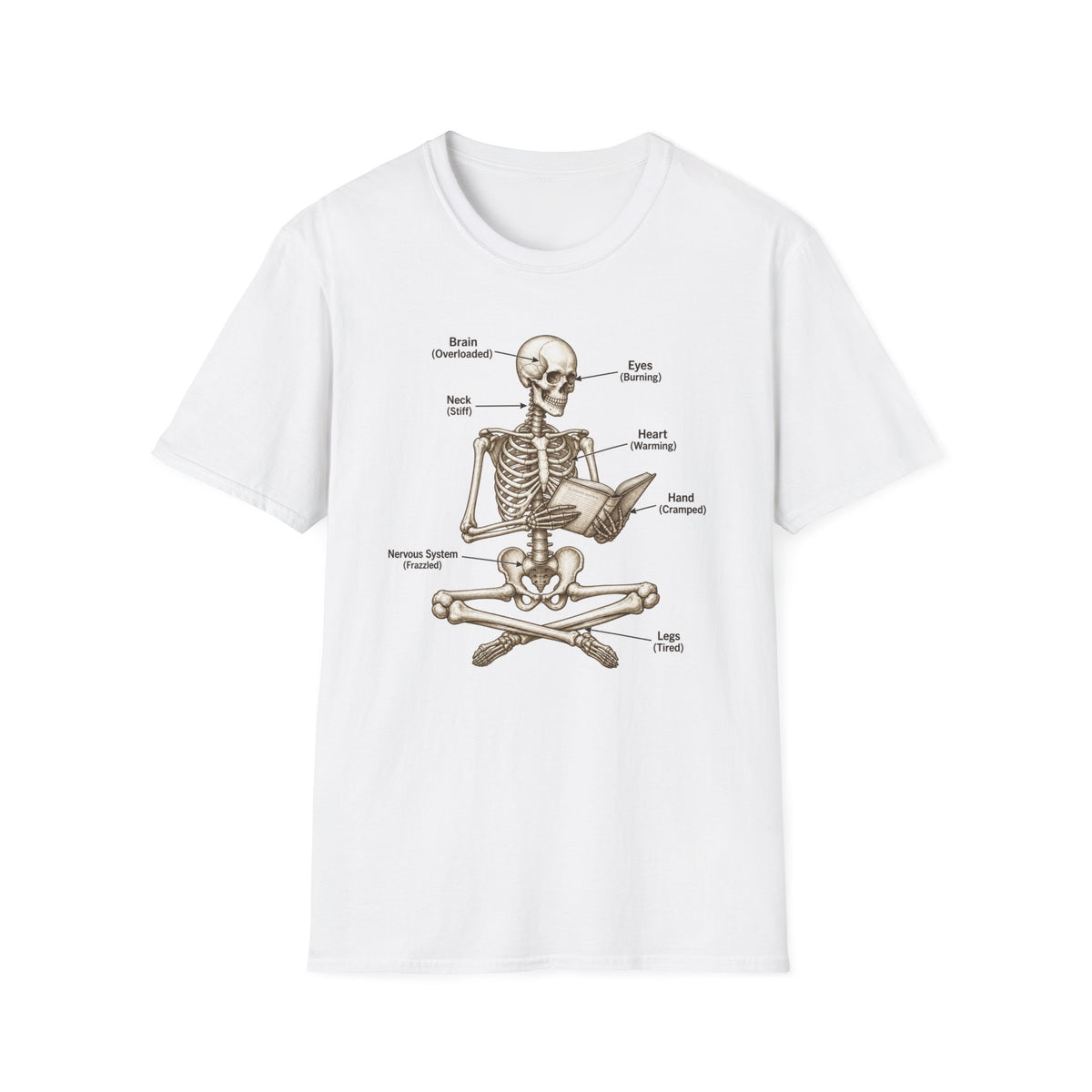 Skeleton Reading T-Shirt