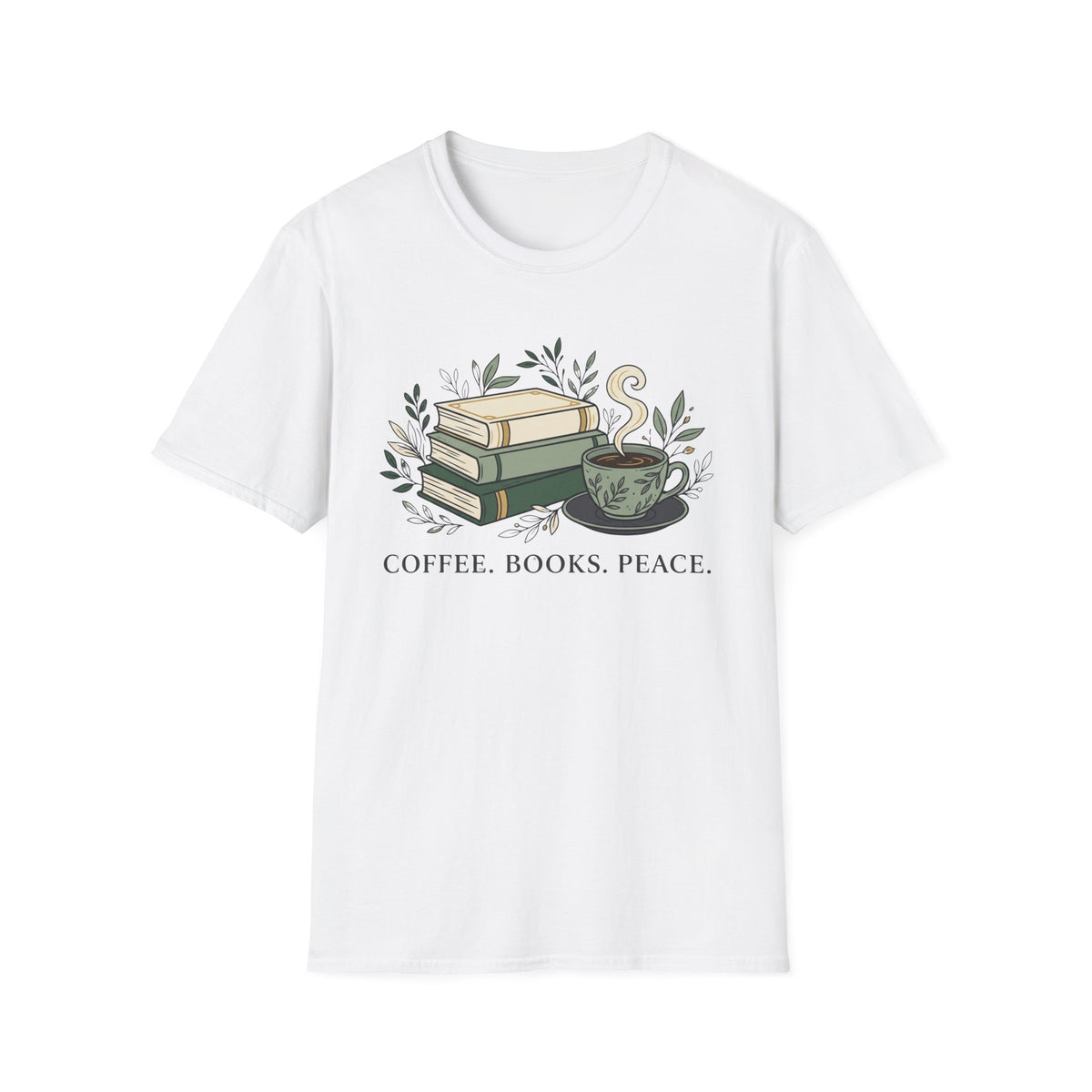 Coffee Books Peace T-Shirt